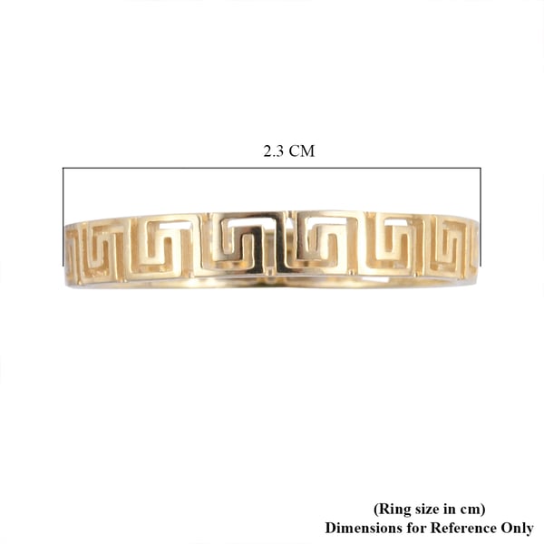 Close Out Deal- 9K Yellow Gold Greek Key Ring