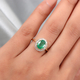 ILIANA 18K Yellow Gold AAA Premium Kagem Zambian Emerald and Diamond Ring 2.00 Ct.