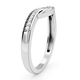 Diamond Ring in Platinum Overlay Sterling Silver 0.12 Ct.