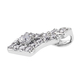 Lustro Stella Platinum Overlay Sterling Silver Pendant Made with Finest CZ 1.90 Ct.