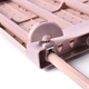 Set of 3 Adjustable Storage Racks (W: 24cm, L: 29-46cm) - Dusky Pink Colour