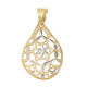 One Time Close Out Deal- Italian Made 9K Yellow and White Gold Pendant