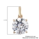 Lustro Stella 9K Yellow Gold Solitaire Pendant Made with Finest CZ 2.28 Ct.