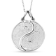 Platinum Overlay Sterling Silver Heart Pendant with Chain (Size 20)