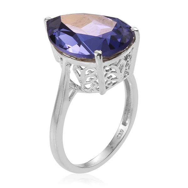 - Tanzanite Colour Crystal (Pear) Ring in Sterling Silver
