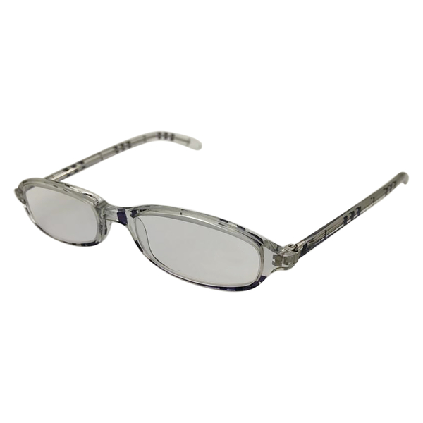 BURBERRY Womens Eyeglasses with Grey Burberry Check Design Temples and 3 Dioptre