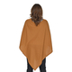 Diamond Shaped Knitted Poncho (Size 109x99 Cm) - Brown