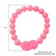 Pink Jade Stretchable Pixiu Bracelet (Size 7)