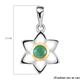 Socoto Emerald Floral Pendant in Platinum and Gold Overlay Sterling Silver