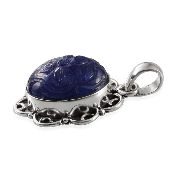 Jewels of India Tanzanite Pendant in Sterling Silver 19.550 Ct.