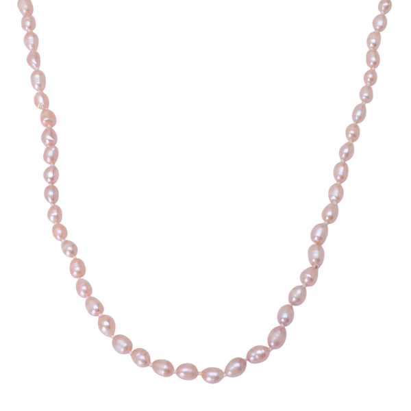 Fresh Water Peach Pearl Necklace (Size 100)