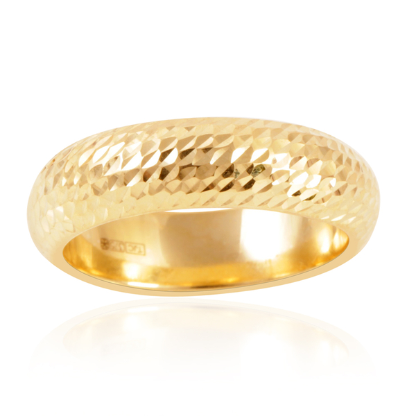 Royal Bali Collection 9K Y Gold Diamond Cut Band Ring