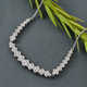 Lustro Stella Platinum Overlay Sterling Silver Necklace (Size 18) Made with Finest CZ 13.52 Ct.