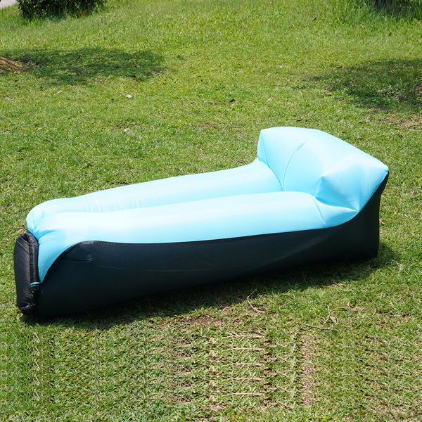 Inflatable Sofa with Drawstring Bag (Size:200x70cm) - Blue