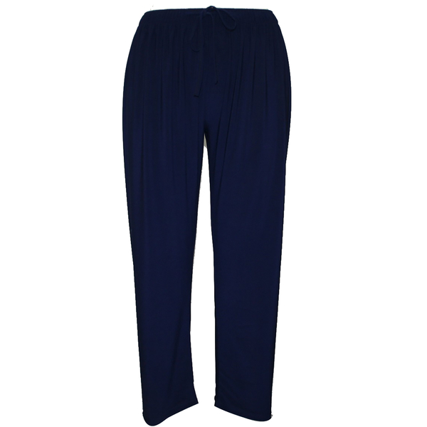 Supersoft Emma Tapered Trousers with Elasticated Waist in Navy - 27 inches (Size S/M)