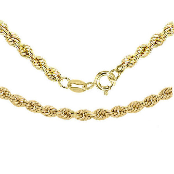 Designer Inspired 22 Inch Long Rope Chain in 9K Gold 3.10 grams ...