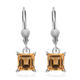 Citrine Lever Back Earrings in Platinum Overlay Sterling Silver 2.23 Ct.