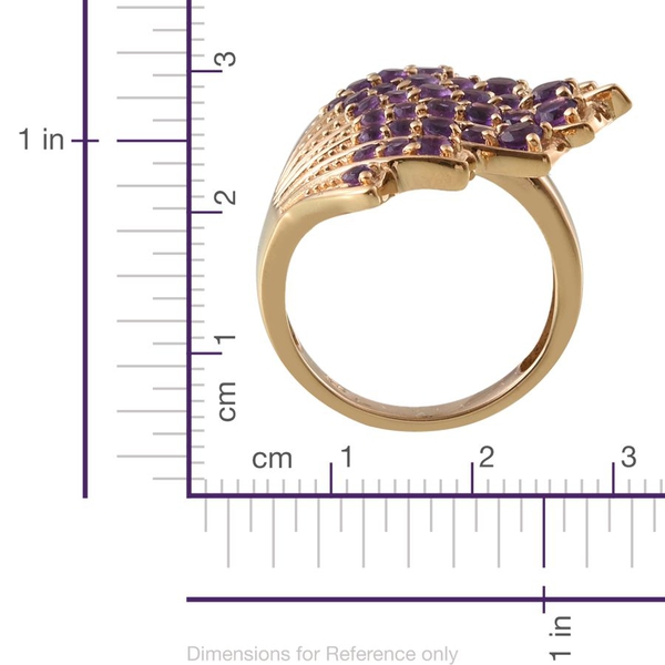 Amethyst (Rnd) Ring in 14K Gold Overlay Sterling Silver 1.750 Ct.