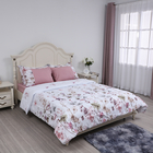 Peach and White Colour Comforter Set includes Comforter, Fitted Sheet, 2 Pillow Case and 2 Envelope 