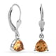 Citrine Lever Back Earrings in Platinum Overlay Sterling Silver 1.37 Ct.