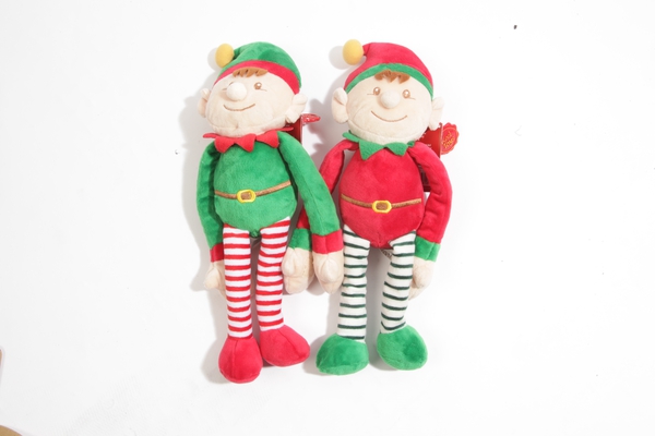 Keel - Pair of Green and Red Hat Elves (Size 20 Cm)