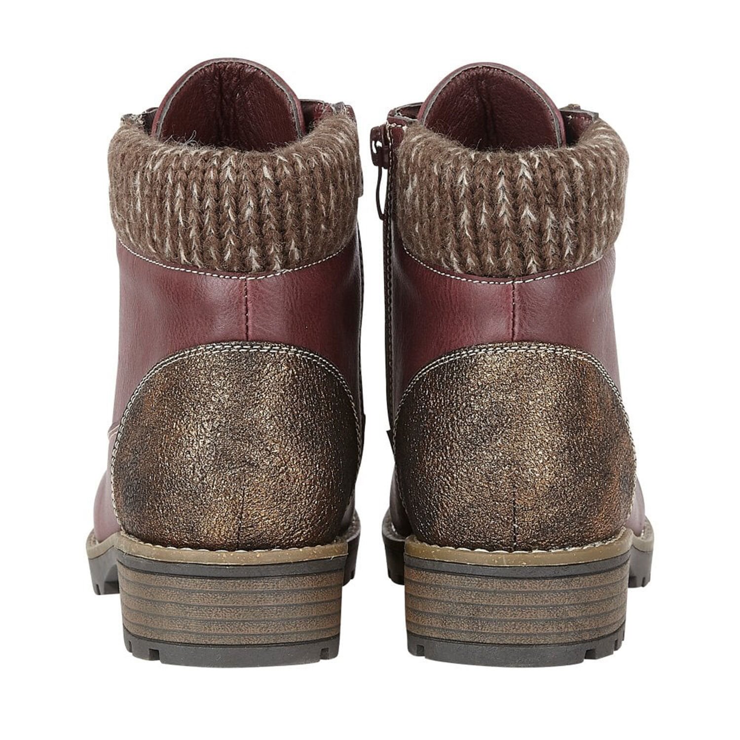 Lotus Emmeline Lace-Up Ankle Boots - Burgundy