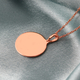 Rose Gold Overlay Sterling Silver Pendant with Chain (Size 18), Silver Wt. 6.50 Gms