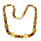 Natural Baltic Amber Necklace (Size - 23) in Sterling Silver