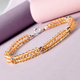 Citrine Beads Bracelet (Size - 7.5) in Sterling Silver 26.10 Ct.