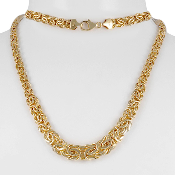 Show Stopper 9K Y Gold Byzantine Necklace (Size 20), Gold wt 13.00 Gms.