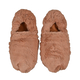 Mircowavebale Heated Beige Slippers filled with Natural Wheat Grains and Lavender Scent (One size, 6-10)