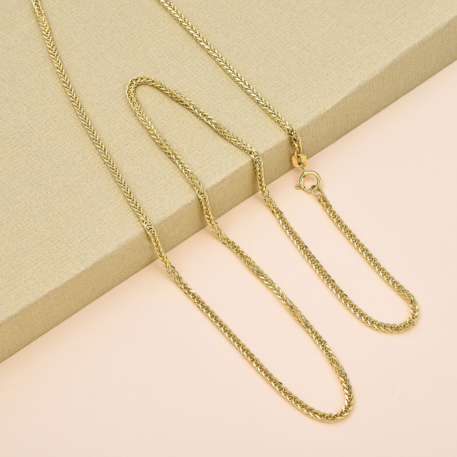 9K Yellow Gold Spiga Chain Size 20 