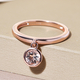 RACHEL GALLEY Morganite Charm Ring in Vermeil Rose Gold Overlay Sterling Silver
