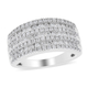 NY Close Out Deal - 10K White Gold Natural Diamond (I1/ G-H) Ring 1.01 Ct, Gold wt 5.10 Gms.