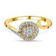 RACHEL GALLEY Embrace Collection - 9K Yellow Gold SGL Certified Diamond (I1/G-H) Ring 0.20 Ct