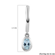 Espirito Santo Aquamarine Hoop Earrings in Platinum Overlay Sterling Silver 1.00 Ct.