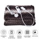 Serenity Night Electric Faux Fur Fleece Sherpa Blanket with Detachable Connector (Size 160x130cm) - Off White & Chocolate