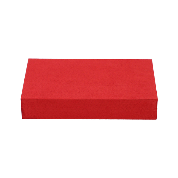 Portable Velvet Jewellery Box with Lock and Anti Tarnish Lining (Size:29x18x5 Cm) - Red