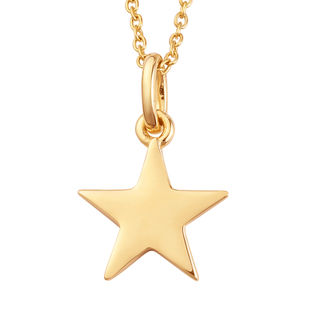 14K Gold Overlay Sterling Silver Pendant With Chain