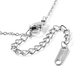 Personalised Engravable White CZ Heart Necklcae, Size 17+2 Inch, Stainless Steel