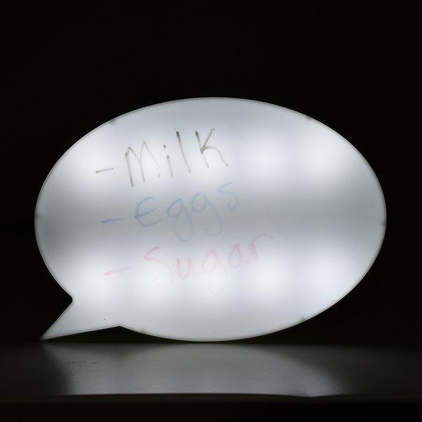 Speech Bubble Display LED Light Box with 3 Pens (Size 30x23x5 Cm)