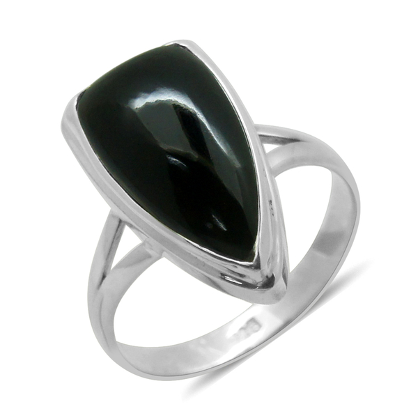 Royal Bali Collection Boi Ploi Black Spinel Solitaire Ring in Sterling Silver 8.430 Ct.