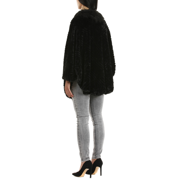 19V69 ITALIA by Alessandro Versace Faux Fur Jacket (Size S/M) - Black