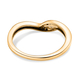 Champagne Diamond Ring in Vermeil Yellow Gold Overlay Sterling Silver 0.11 Ct.