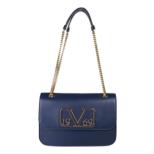 19V69 ITALIA by Alessandro Versace Shoulder Bag with Magnetic Closure (Size 24x15.5x6Cm) - Navy