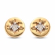 Diamond Stud Earrings (with Push Back) in Gold Overlay Sterling Silver
