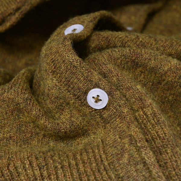 80% Lambs Wool Khaki Colour Cardigan (UK Size-16, 62x 49.5cm)
