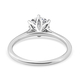 Moissanite Solitaire Ring in Platinum Overlay Sterling Silver 1.00 Ct.