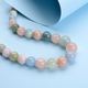 Multi Beryl Beads Necklace (Size - 20) With Magnetic Lock in Rhodium Overlay Sterling Silver 530.00 Ct.