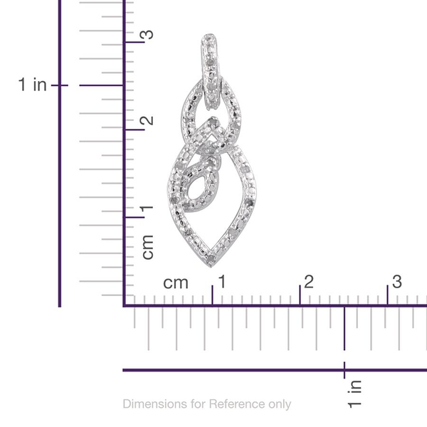 Diamond (Rnd) Earrings in Platinum Overlay Sterling Silver 0.150 Ct.